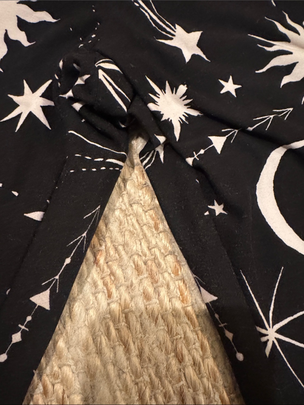 Forever 21 Black Pants with White Celestial Stars - Picture 3 of 5
